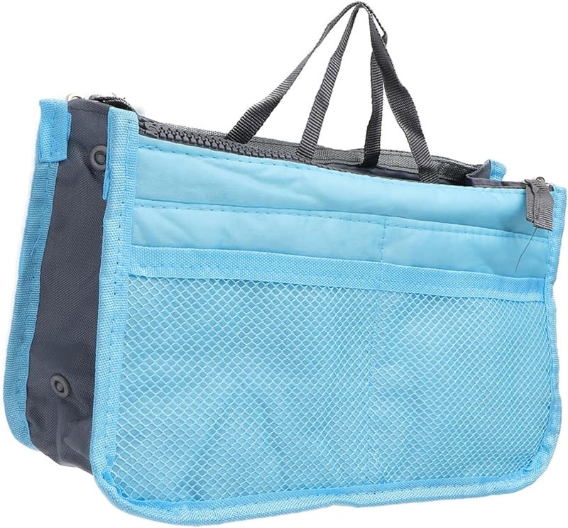 Safigle Elegant Blue Double Zipper Toiletry Bag For Travel And Daily Use - Image 1